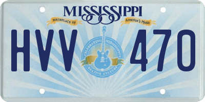MS license plate HVV470