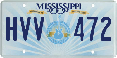 MS license plate HVV472