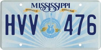 MS license plate HVV476