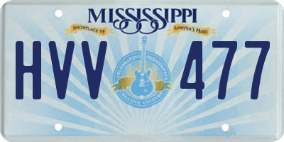MS license plate HVV477