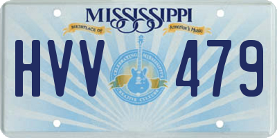 MS license plate HVV479