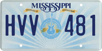MS license plate HVV481