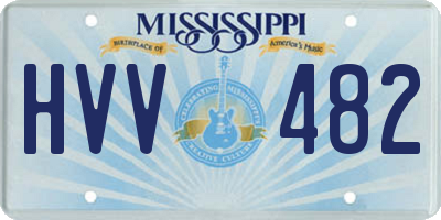 MS license plate HVV482