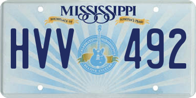 MS license plate HVV492