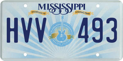 MS license plate HVV493