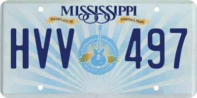 MS license plate HVV497