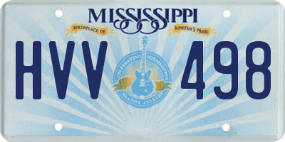 MS license plate HVV498