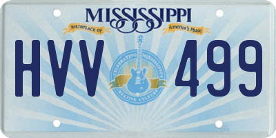 MS license plate HVV499