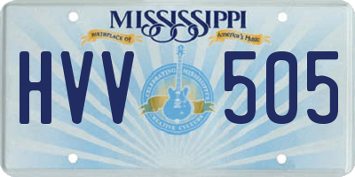 MS license plate HVV505