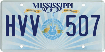 MS license plate HVV507