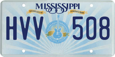 MS license plate HVV508