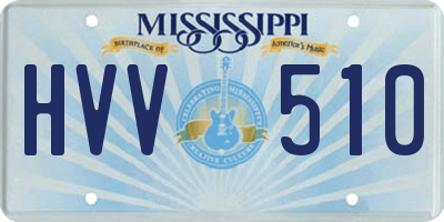MS license plate HVV510