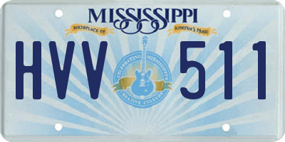 MS license plate HVV511