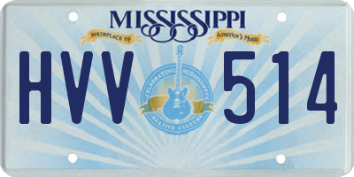 MS license plate HVV514