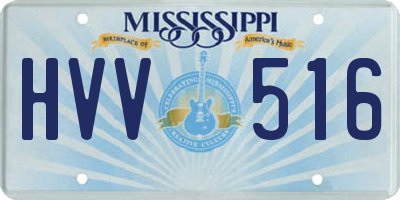 MS license plate HVV516