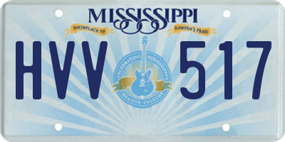 MS license plate HVV517