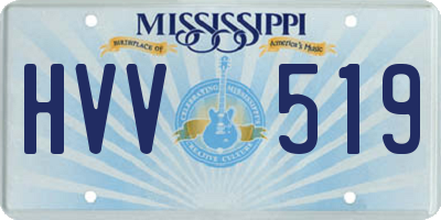 MS license plate HVV519