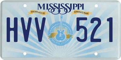 MS license plate HVV521