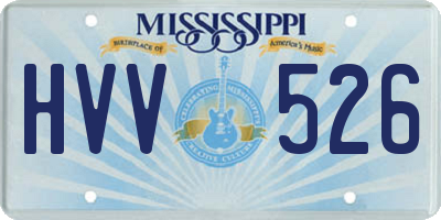 MS license plate HVV526
