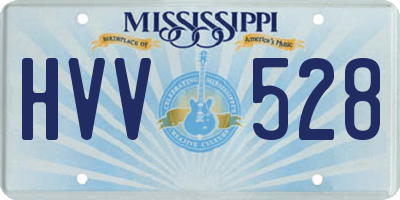 MS license plate HVV528