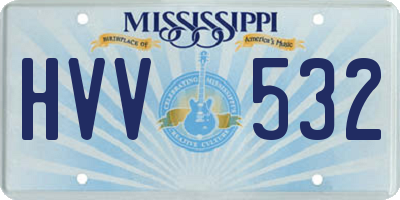 MS license plate HVV532