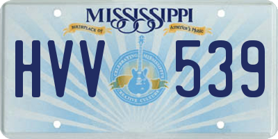 MS license plate HVV539