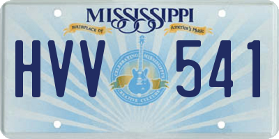 MS license plate HVV541