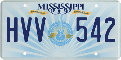 MS license plate HVV542