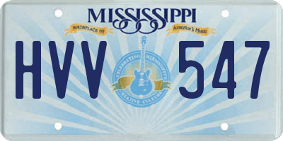 MS license plate HVV547