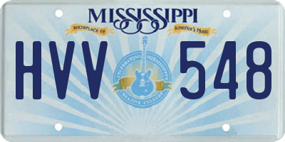 MS license plate HVV548