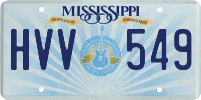MS license plate HVV549