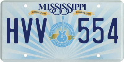 MS license plate HVV554