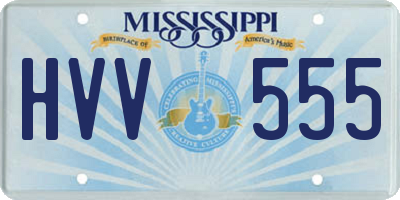 MS license plate HVV555