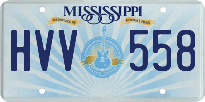 MS license plate HVV558