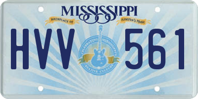 MS license plate HVV561