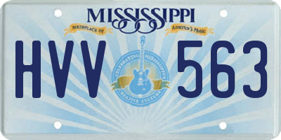 MS license plate HVV563