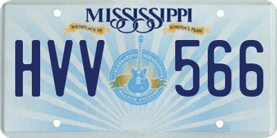 MS license plate HVV566
