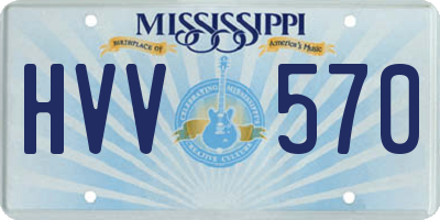 MS license plate HVV570