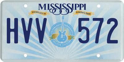 MS license plate HVV572