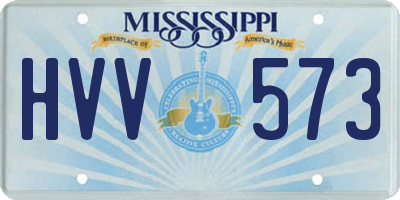 MS license plate HVV573