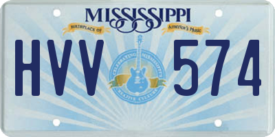 MS license plate HVV574