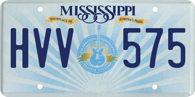 MS license plate HVV575