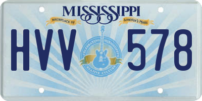 MS license plate HVV578