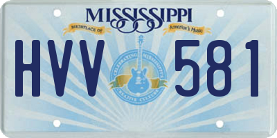MS license plate HVV581