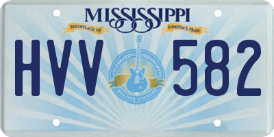 MS license plate HVV582