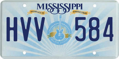 MS license plate HVV584