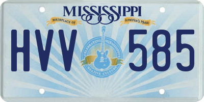 MS license plate HVV585