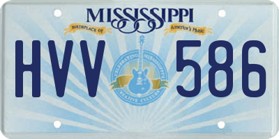 MS license plate HVV586