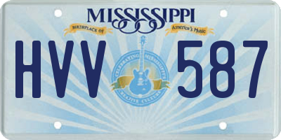 MS license plate HVV587