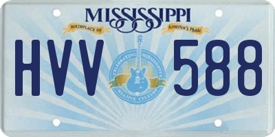 MS license plate HVV588